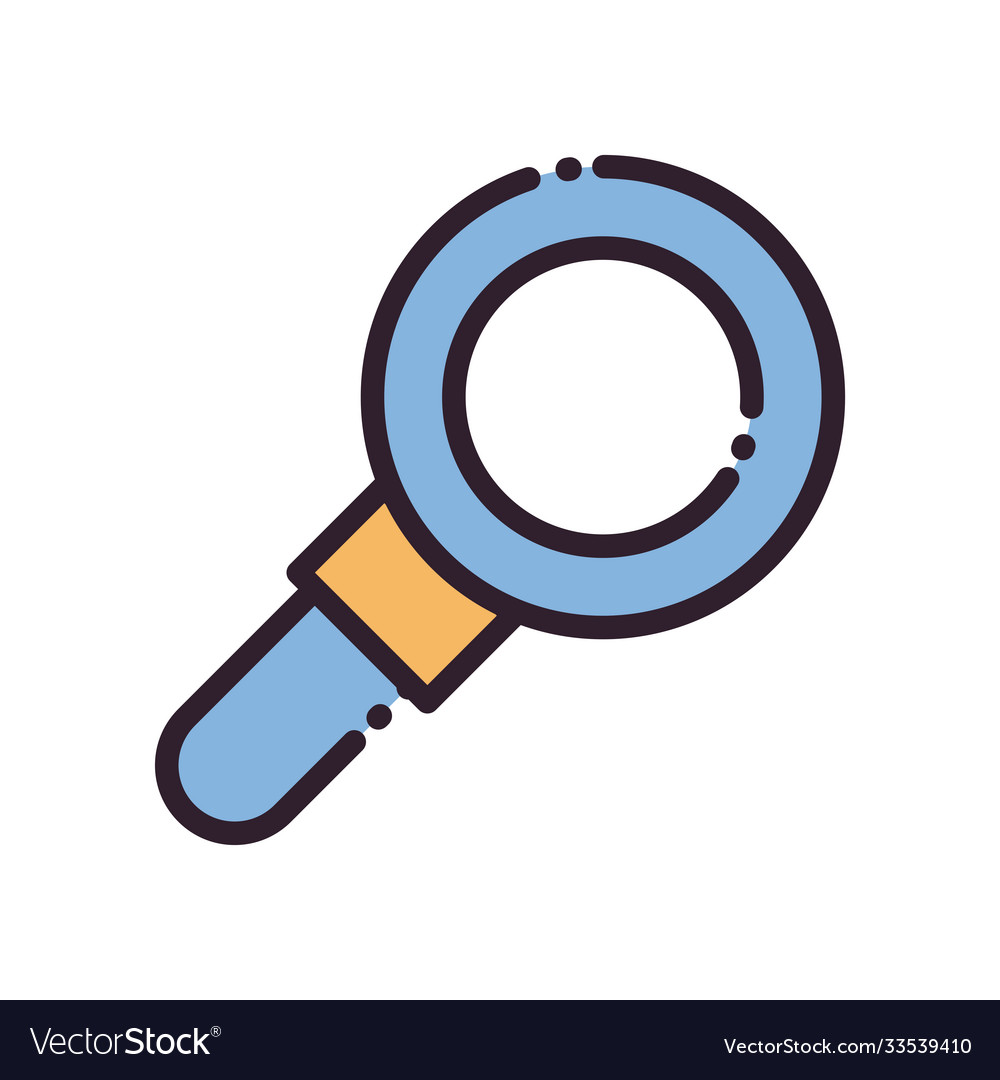 Lupe line and fill style icon design Vector Image Lupe line and fill style icon design