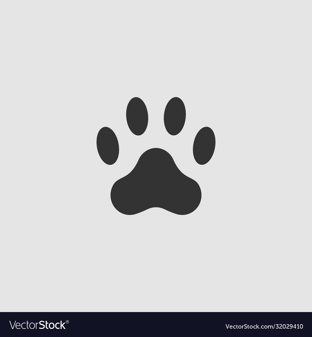 Paw icon flat