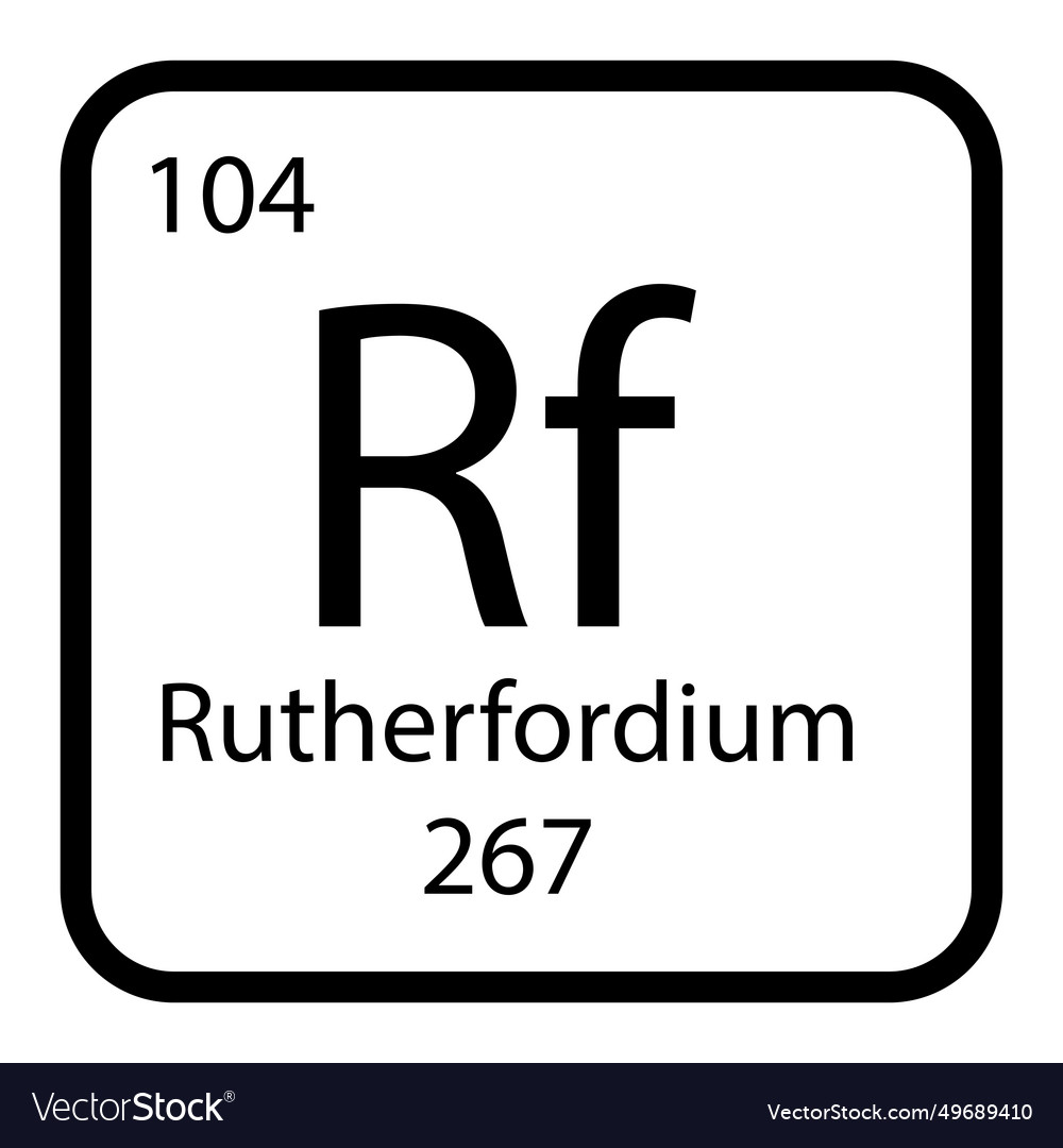 Rutherfordium icon Royalty Free Vector Image - VectorStock