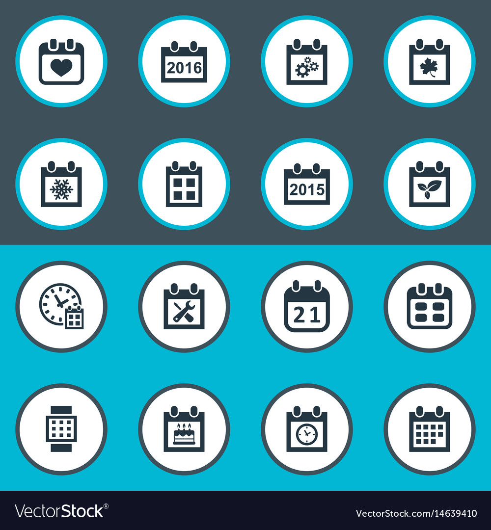 Set of simple time icons