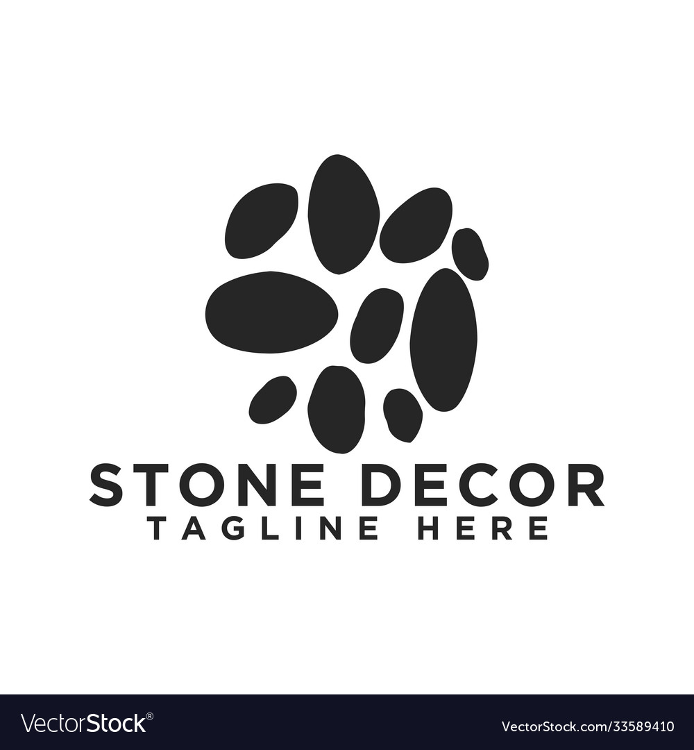 Simple stone decorations logo design idea