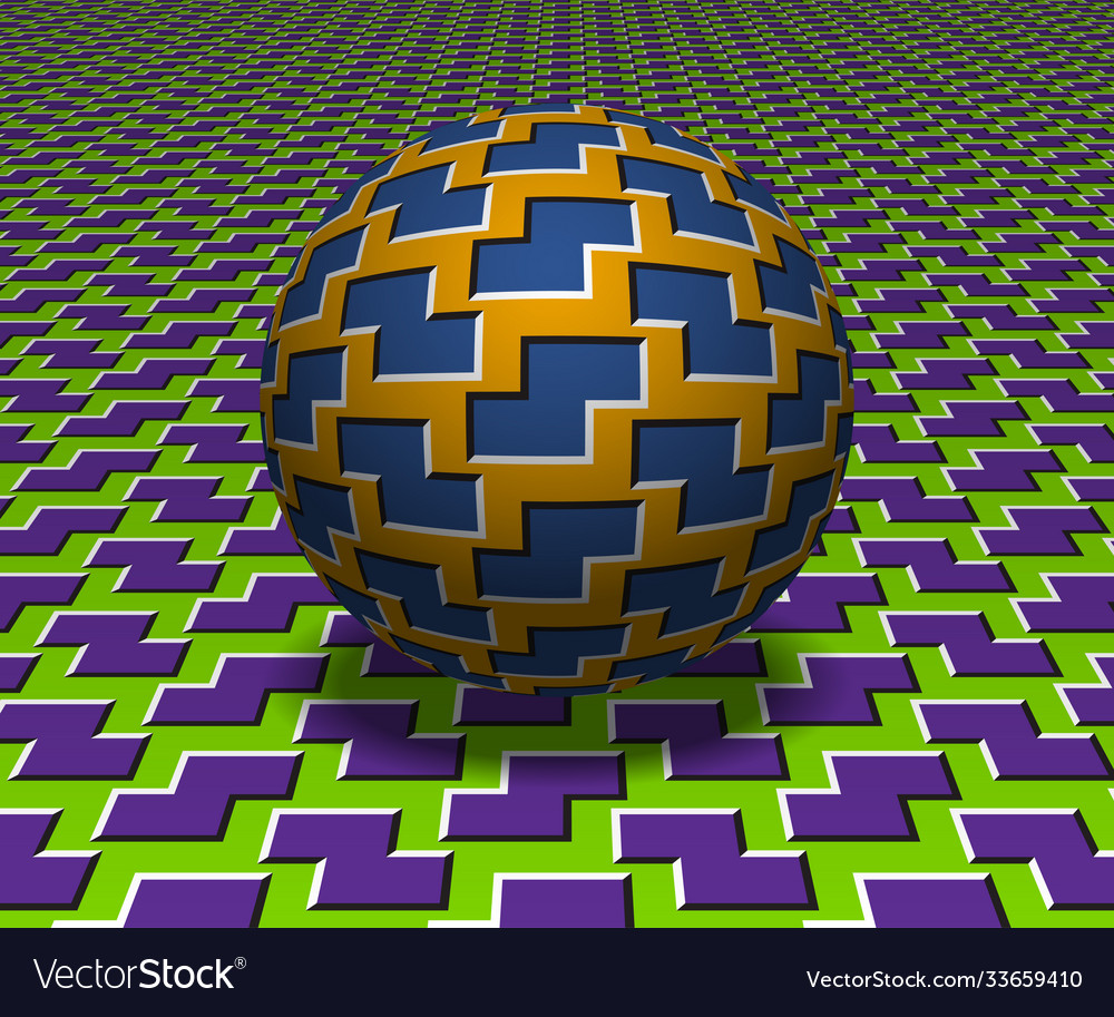 Sphere moves above surface abstract objects vector image Sphere moves above surface abstract objects