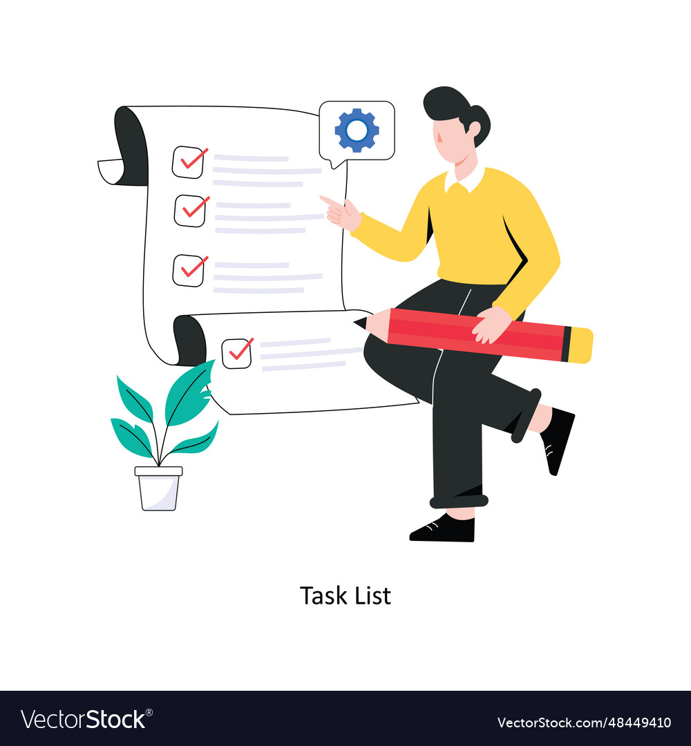 Task list flat style design s