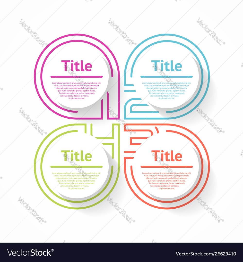 Thin line infographic element linear flat chart vector image Thin line infographic element linear flat chart