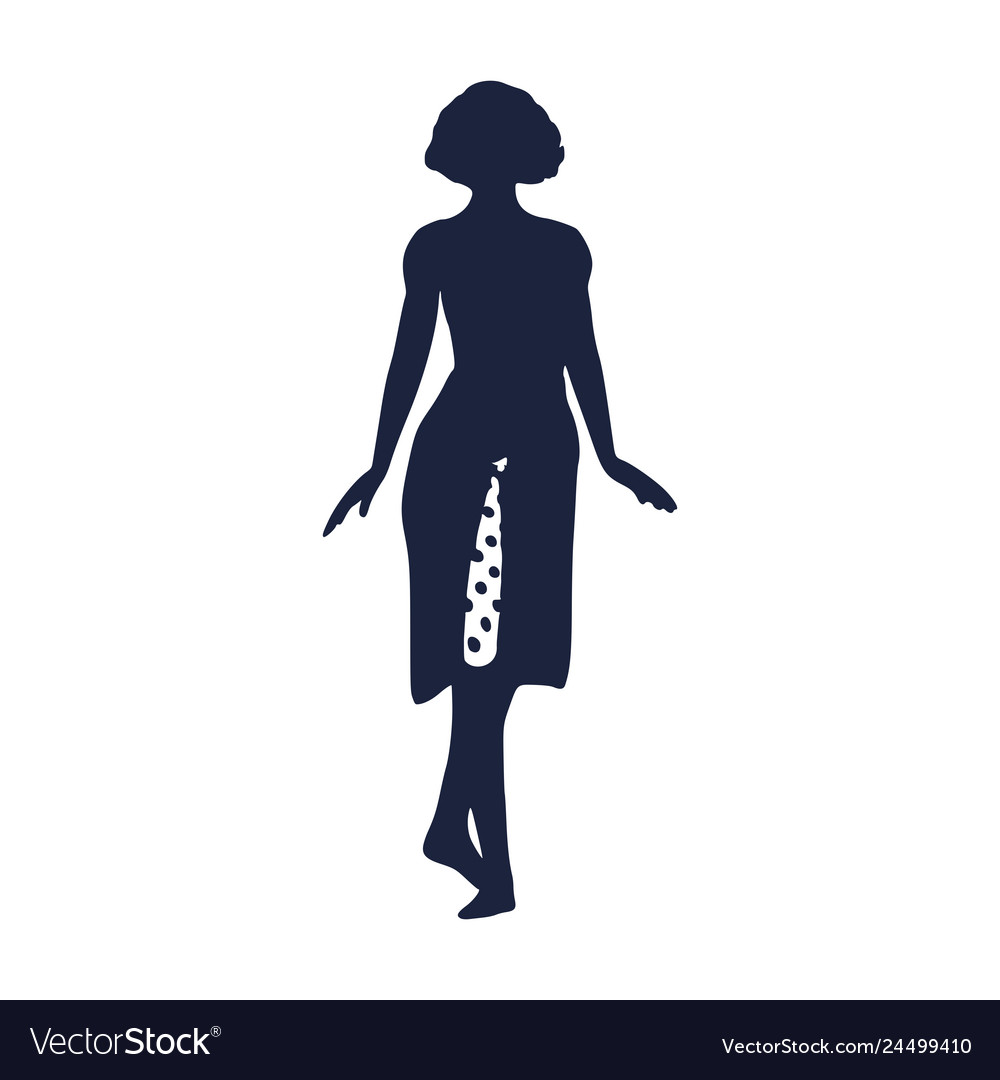 Frau Silhouette in Kleid