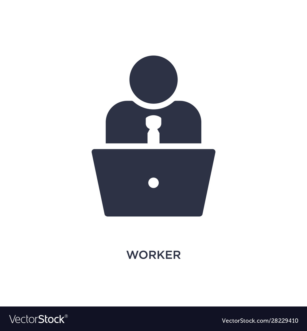 Worker icon on white background simple element vector image Worker icon on white background simple element