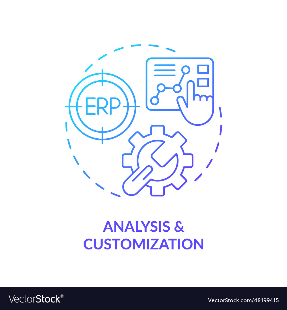 2d analysis and customization line icon concept Vector Image