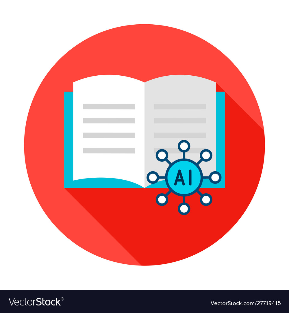 AI Book Icon - Circuit Board