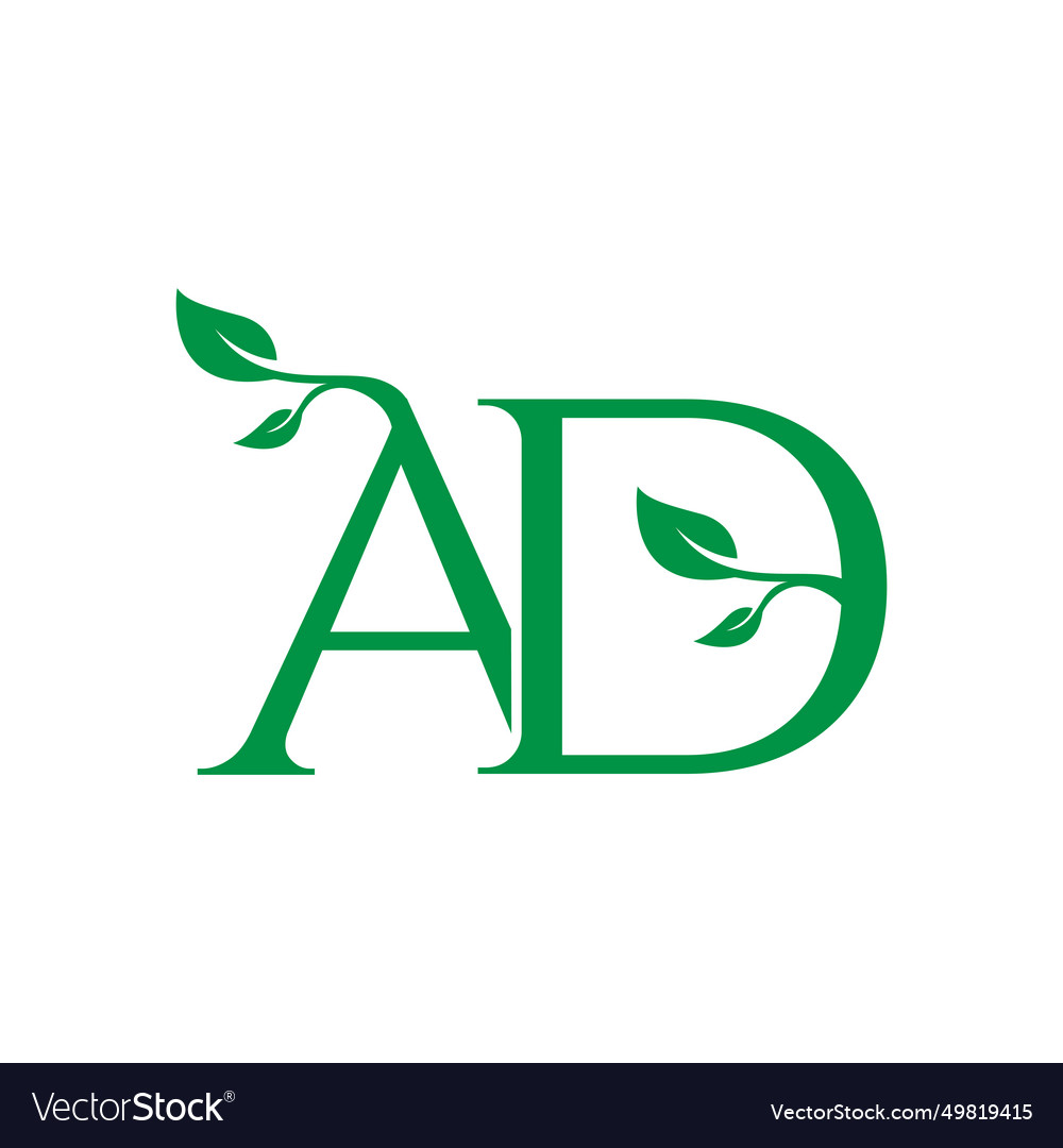 Alphabet leaf icon logo design