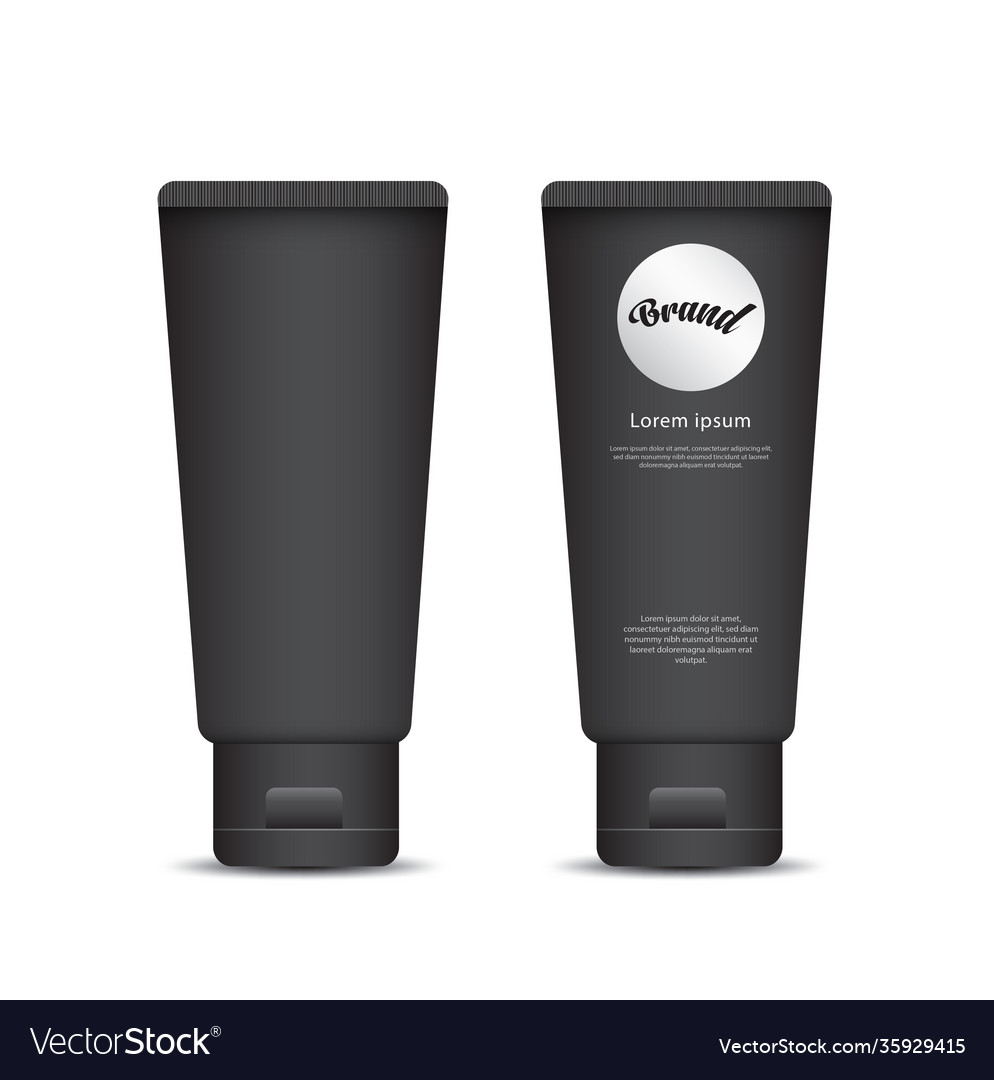 Black tube mock-up for cream- lotion-gel