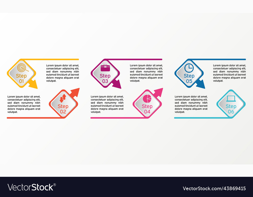 Business infographic with icons diagrams