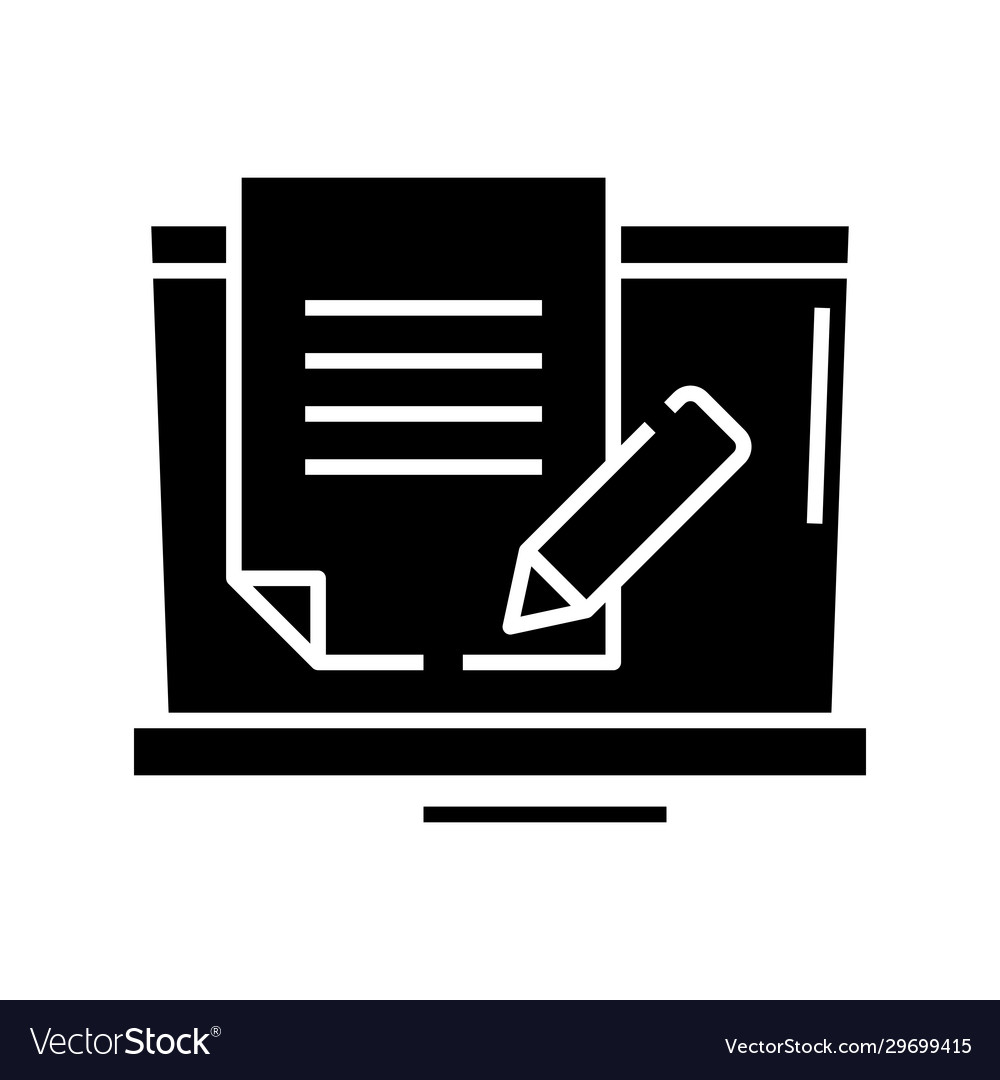 Business letter black icon concept