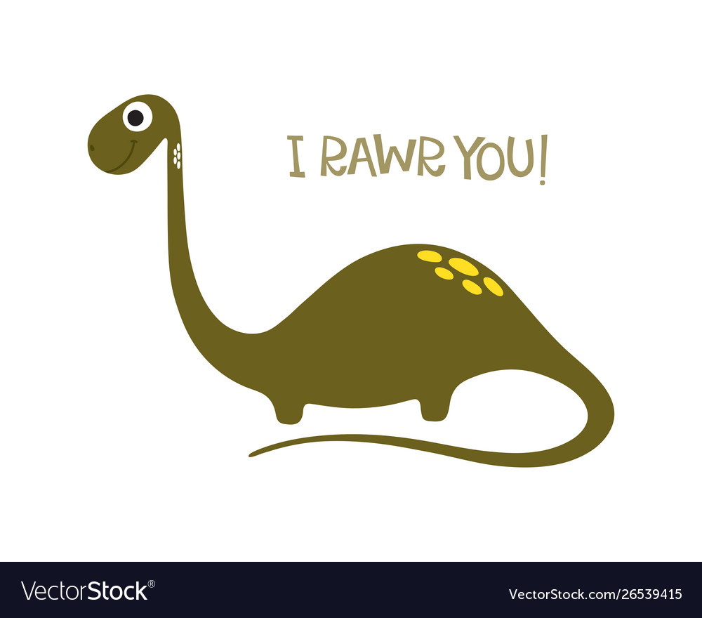 Doodle cute dinosaur Royalty Free Vector Image