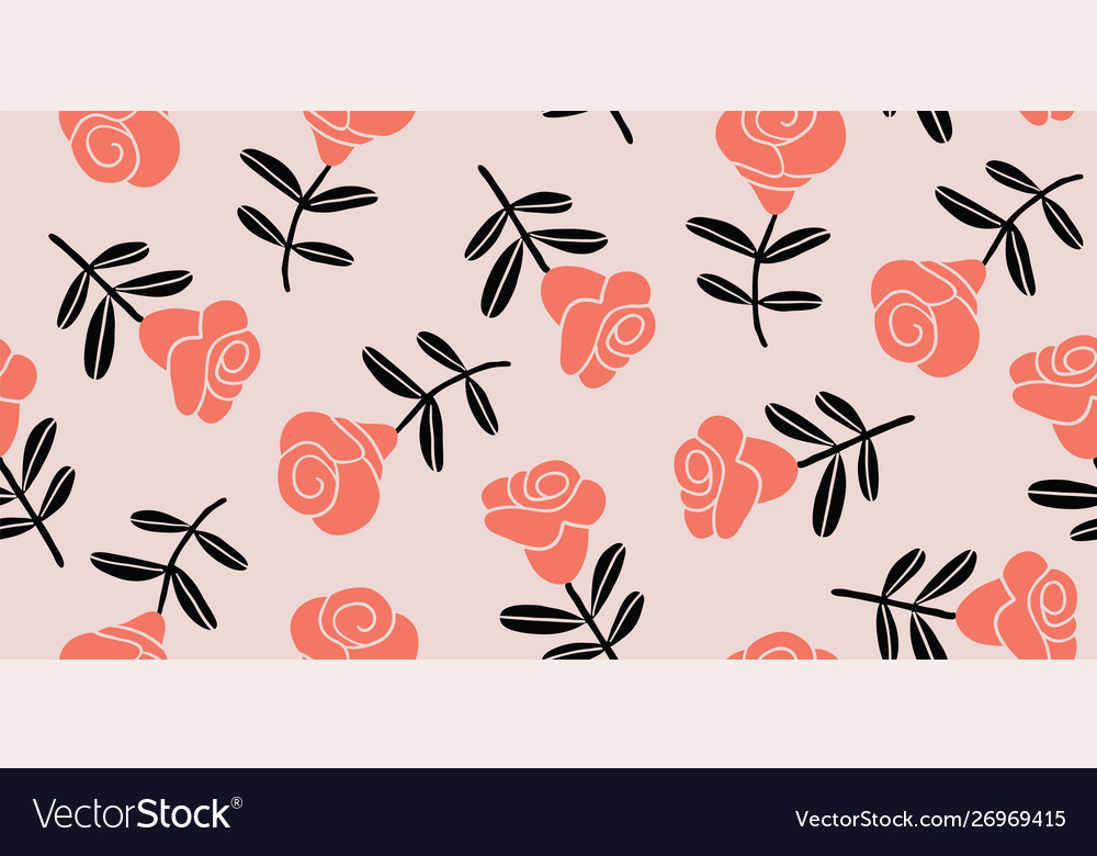 Elegant seamless pattern with roses