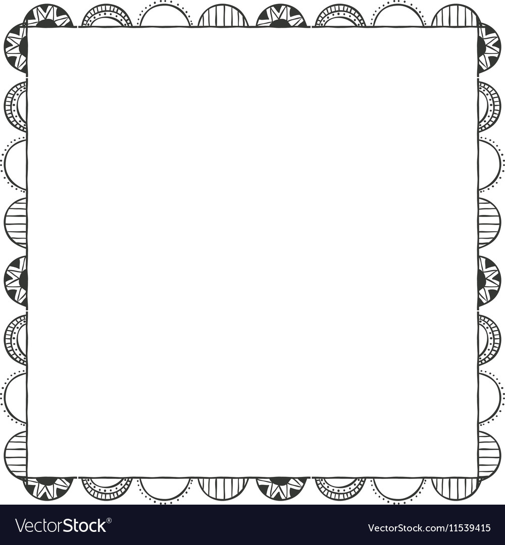 Isolated boho frame design