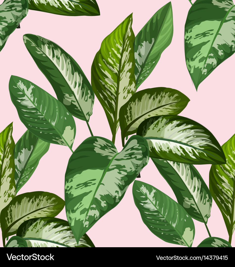 Leaf seamless pattern Royalty Free Vector Image
