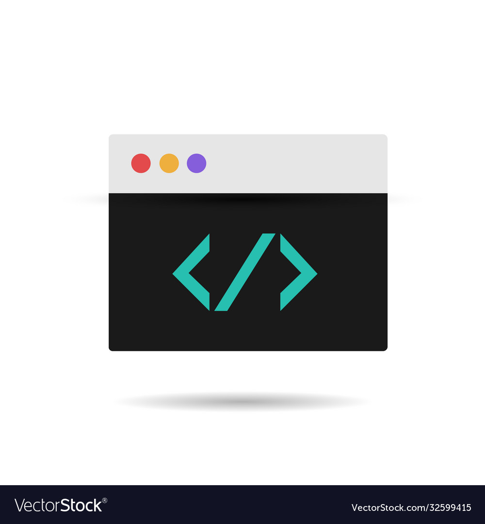 Modern icon coding or programmer design isolated