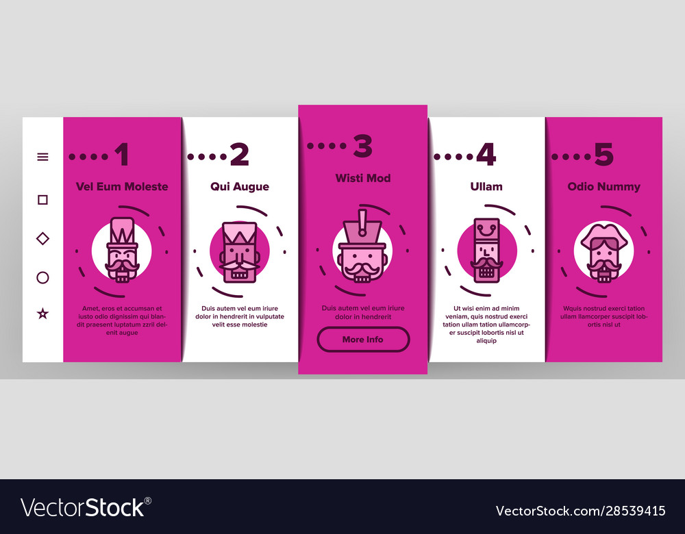 Nutcracker onboarding icons set
