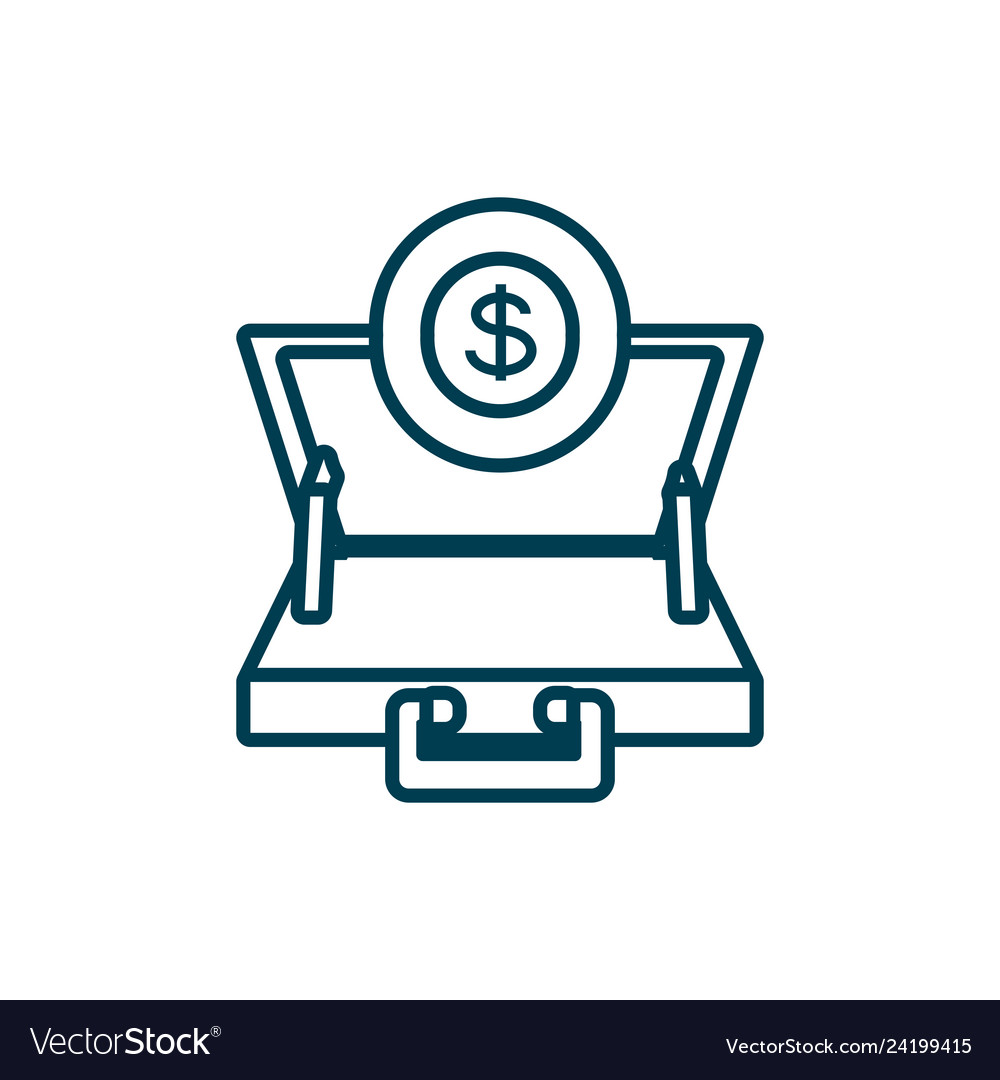 Portfolio open with coin isolated icon