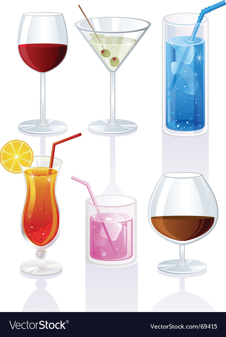 Set of cocktails