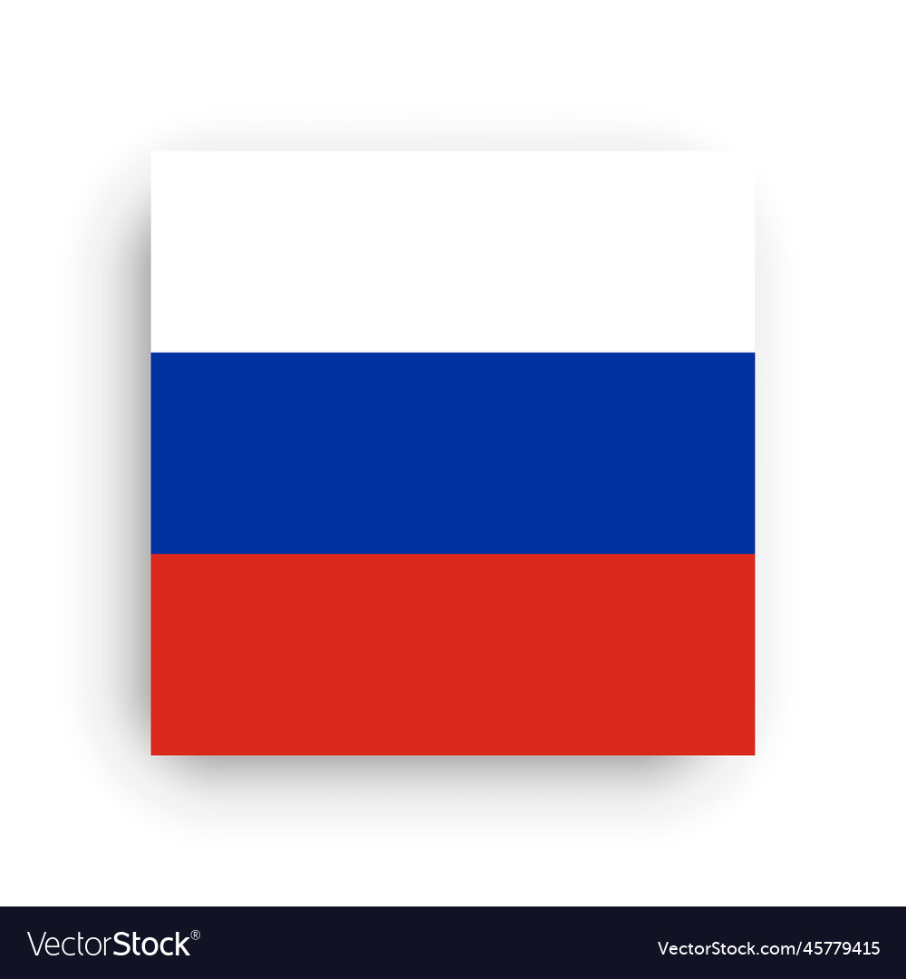 Square flag of russia