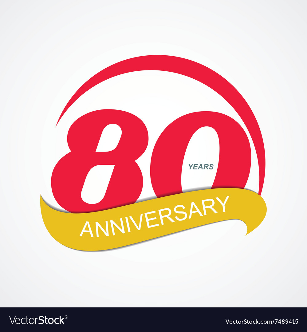 Template logo 80 anniversary