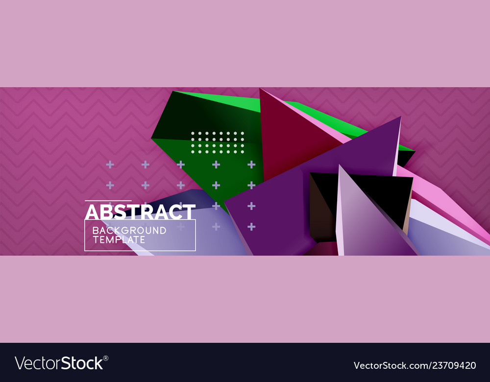3d triangular minimal abstract background Vector Image 3d triangular minimal abstract background