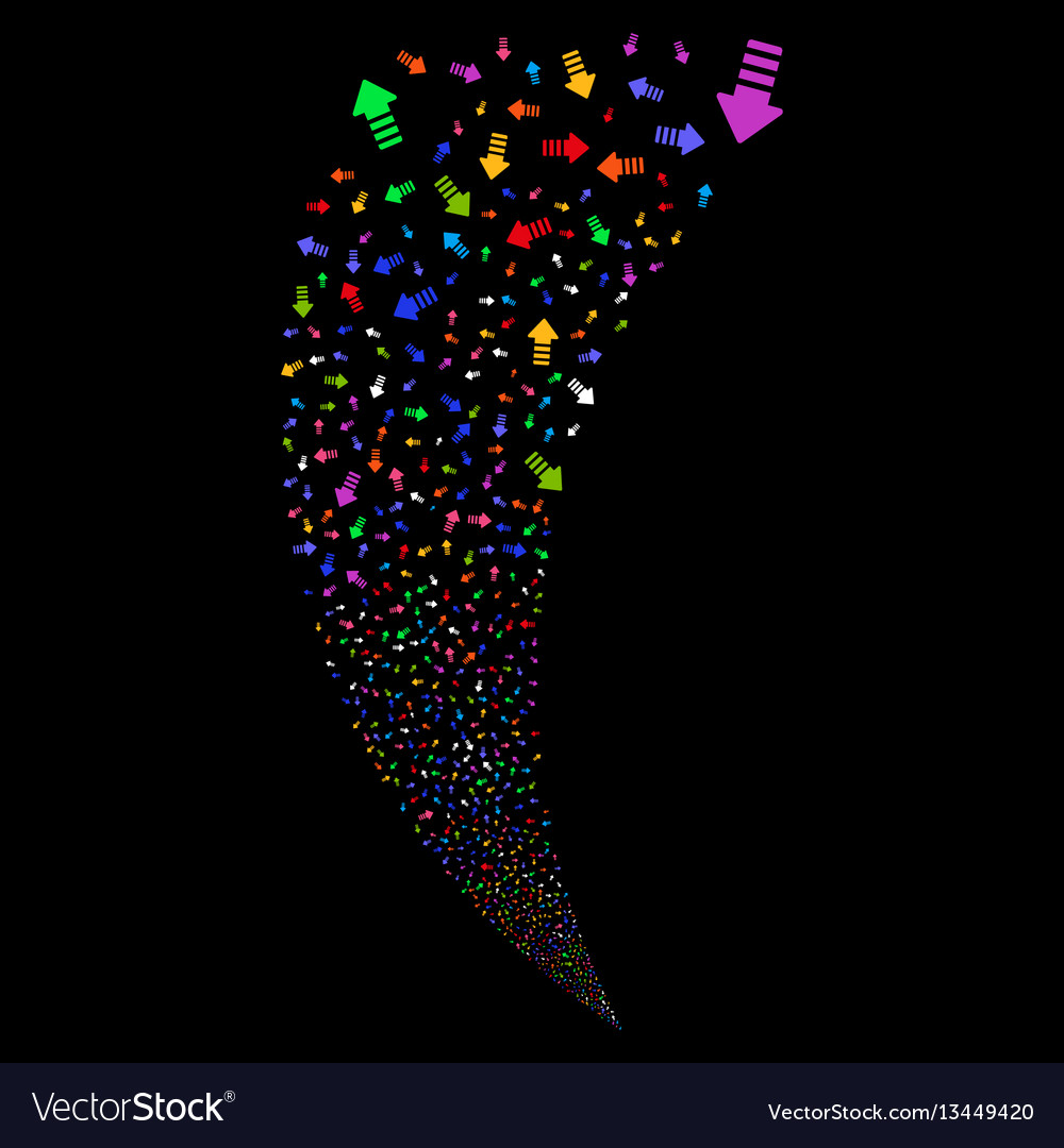 Arrow pointer random stream vector image Arrow pointer random stream