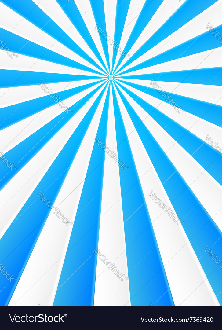 Blue and white rays abstract circus poster Vector Image