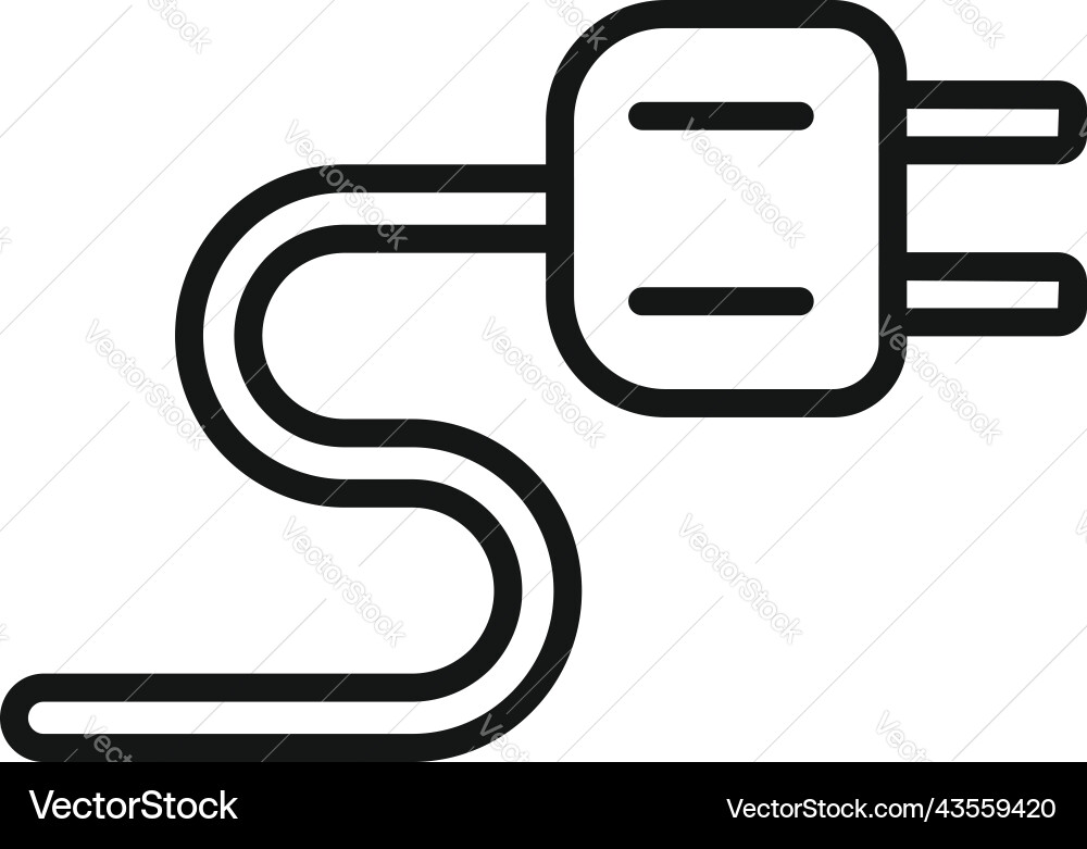 Car electric plug icon outline auto part Vector Image