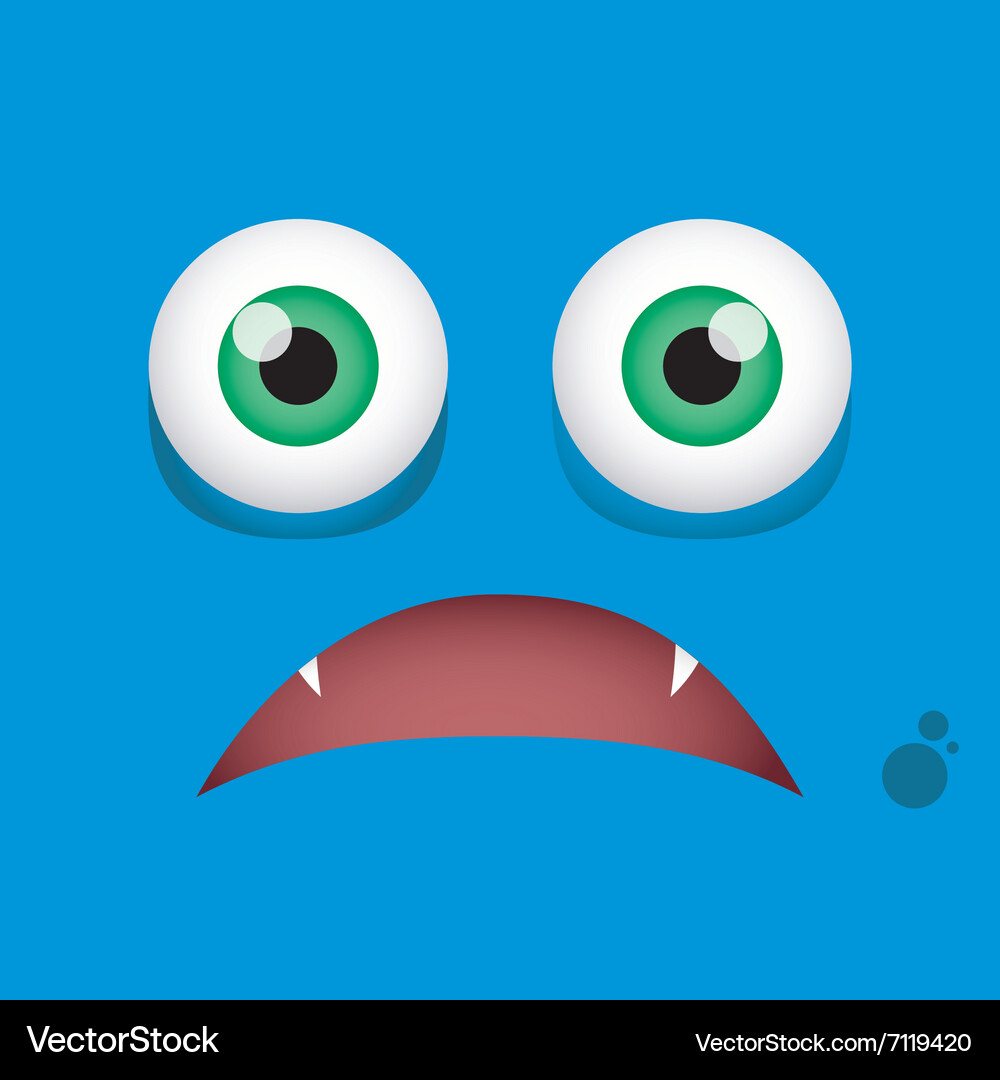 Cartoon expression face Royalty Free Vector Image