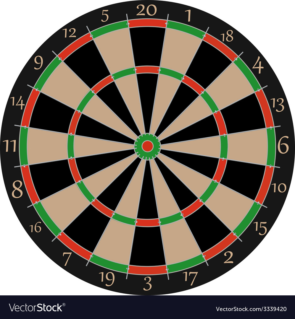 Dartboard Royalty Free Vector Image - Vectorstock