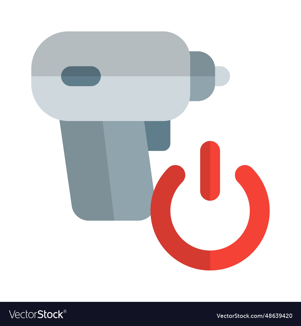 Electric drill machine with a power button