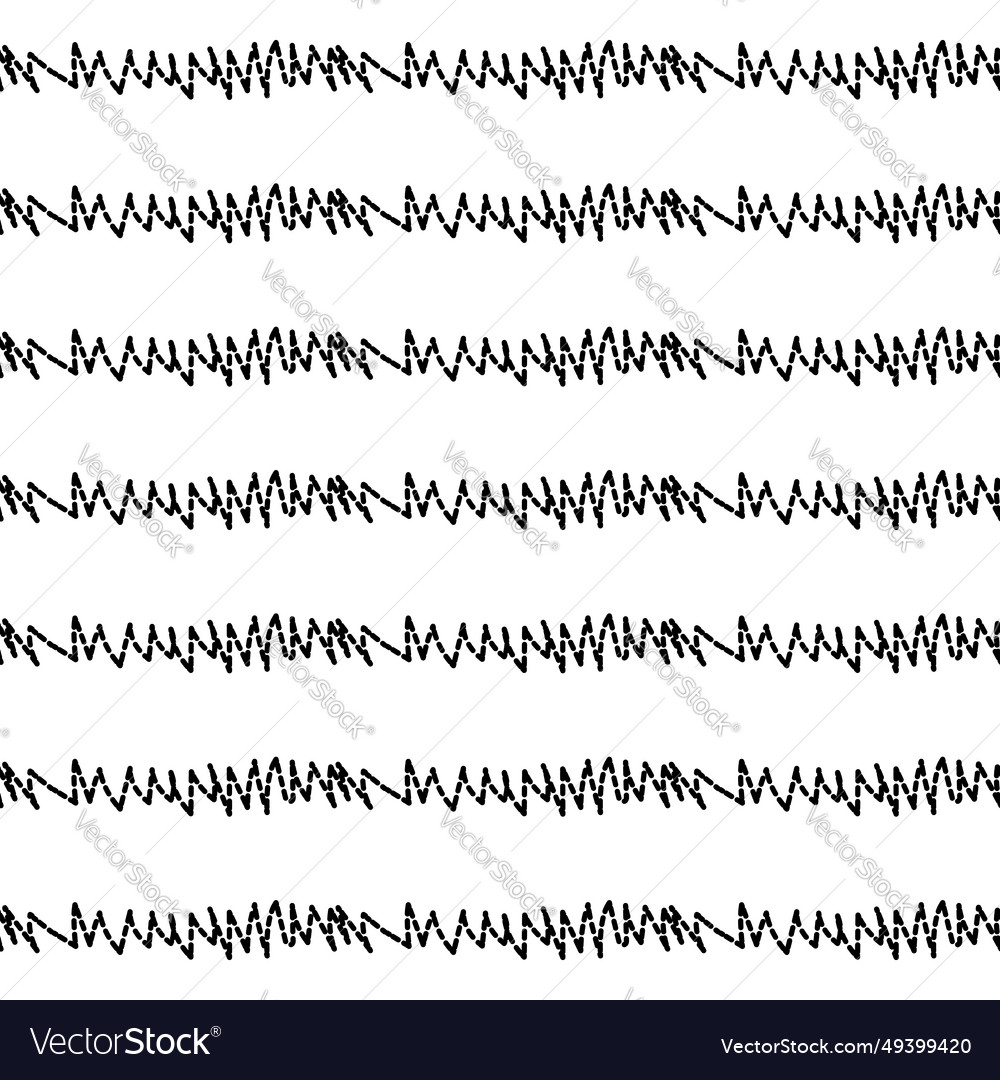 Grunge zigzag lines seamless pattern