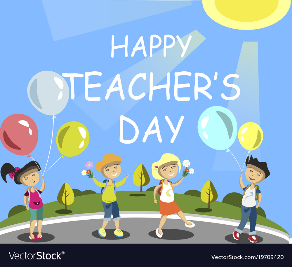 Happy teachers day Royalty Free Vector Image - VectorStock