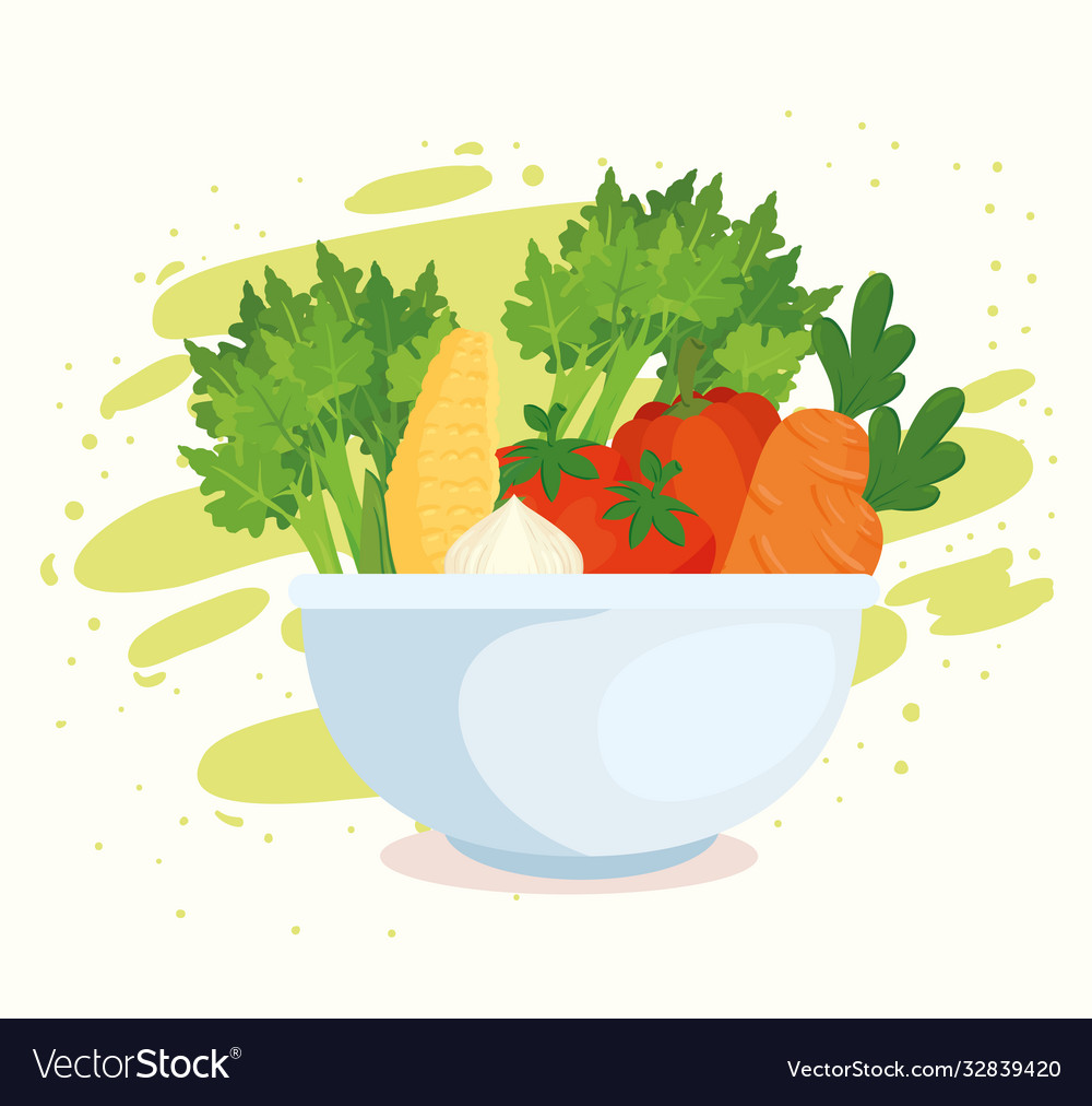 Healthy food concept fresh vegetables in bowl