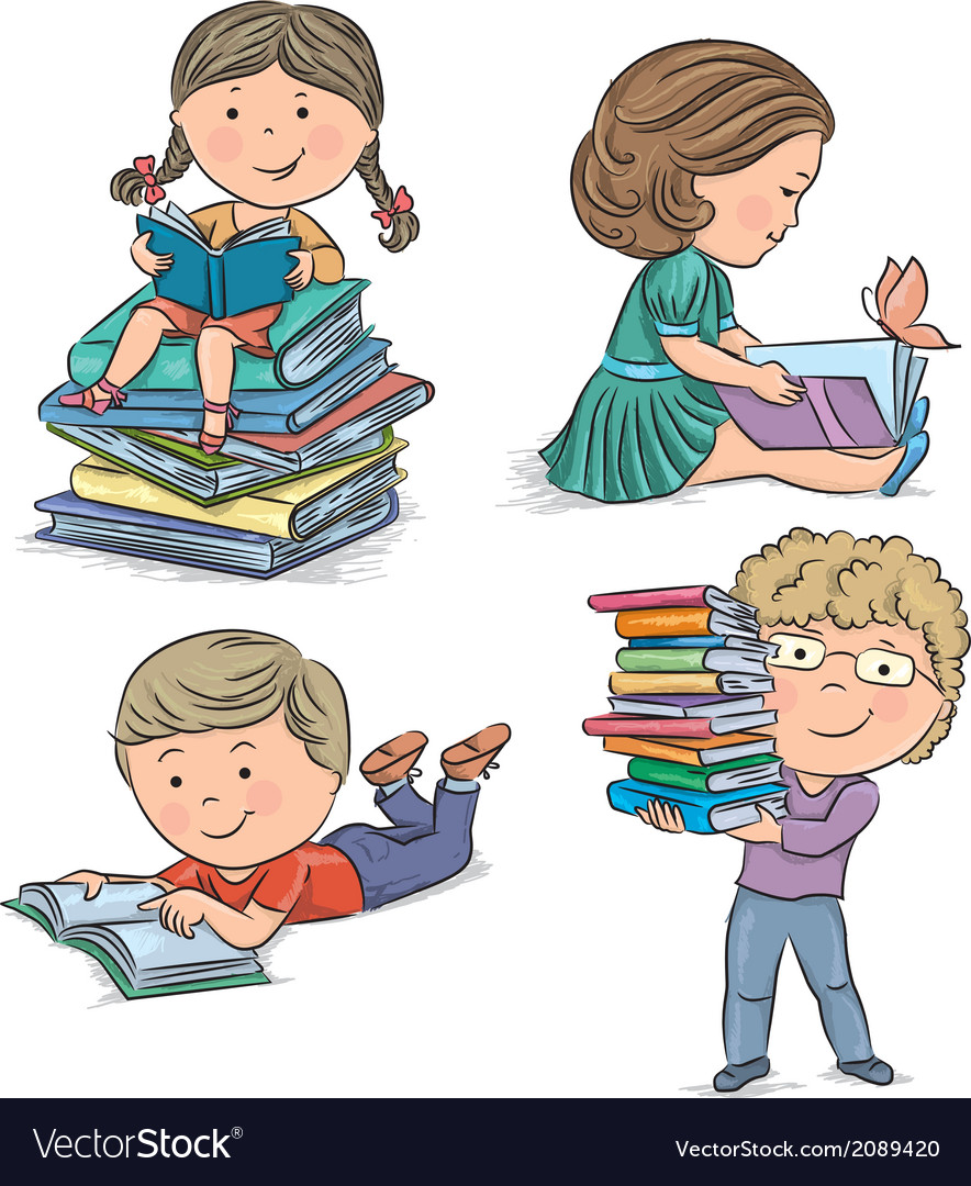 Картинка с изображением книги и ребенка