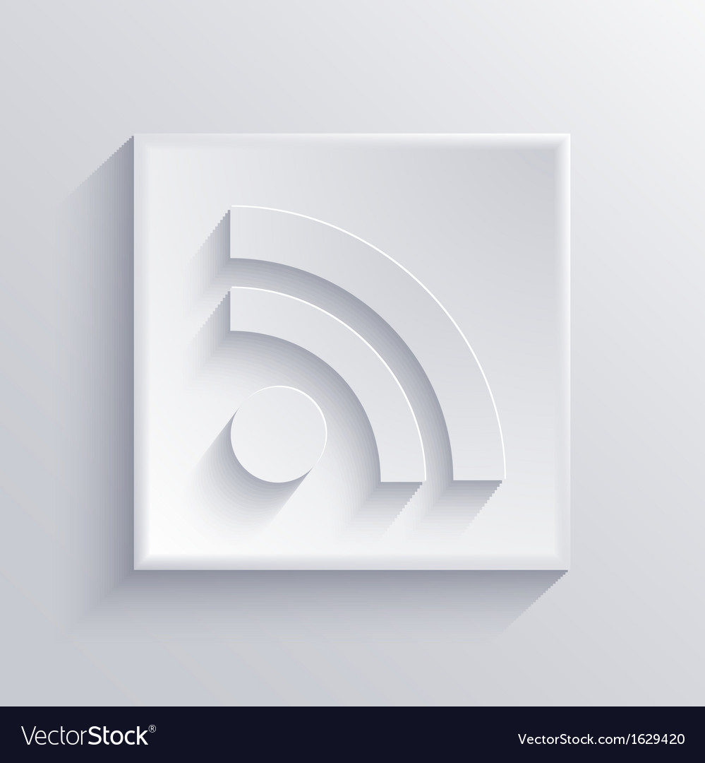 Modern Square Icon - RSS Feed