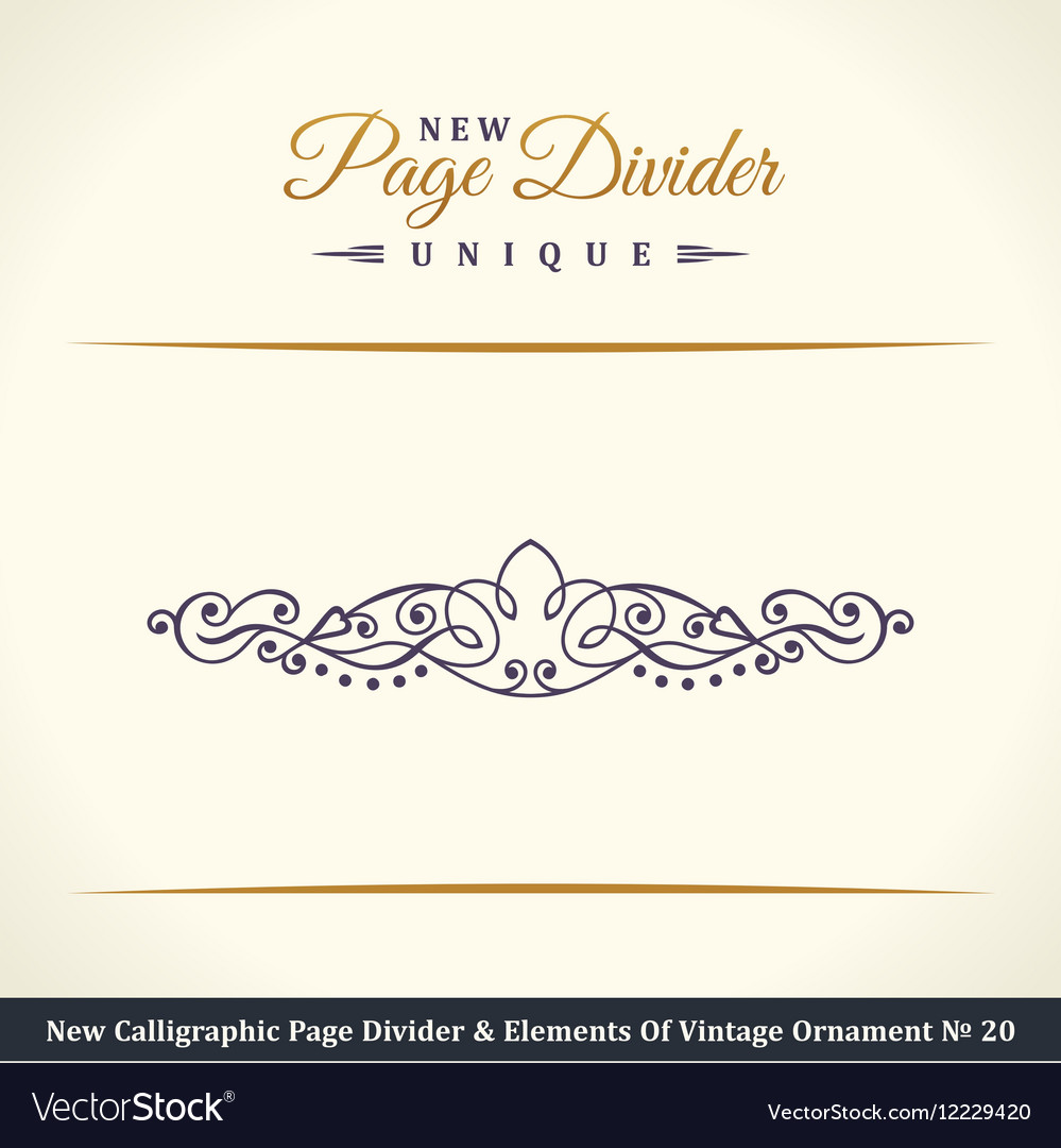 New calligraphic page dividers and elements