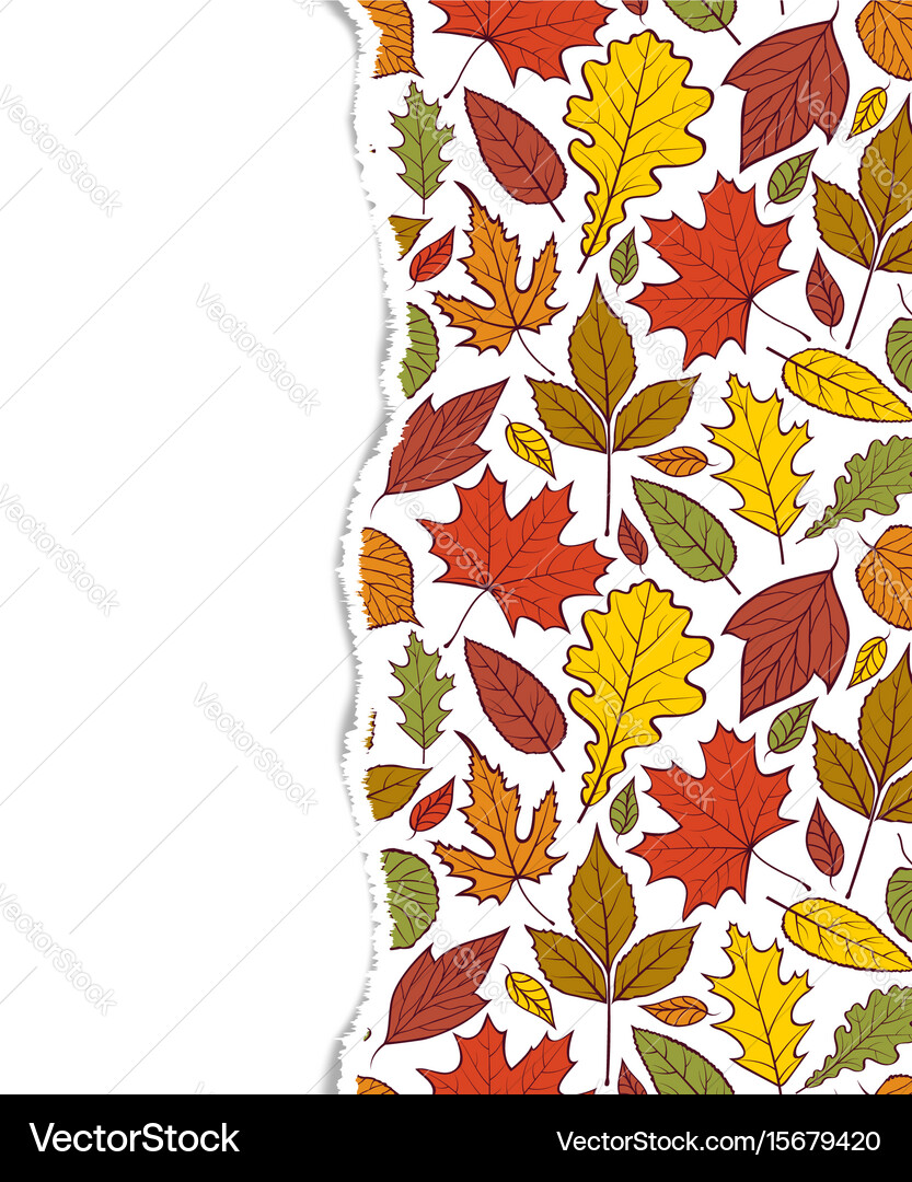 Pattern with autumn leaves Royalty Free Vector Image