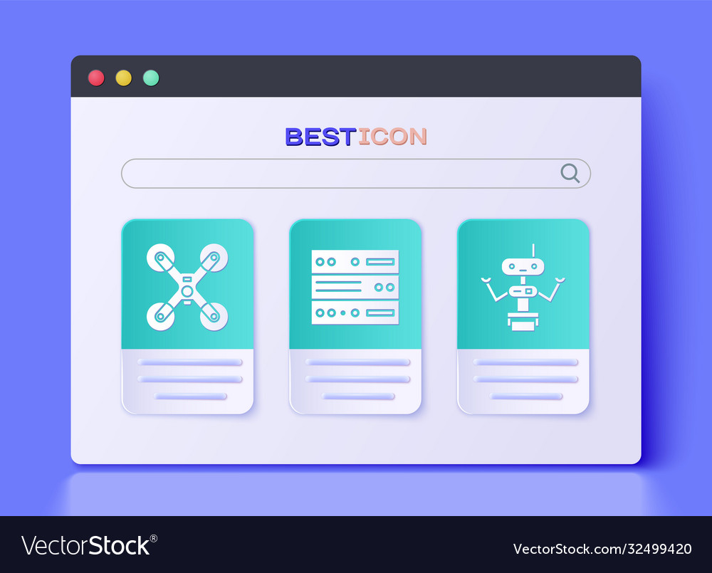 Server-Daten-Web-Hosting Drohne fliegen vector image Server-Daten-Web-Hosting Drohne fliegen