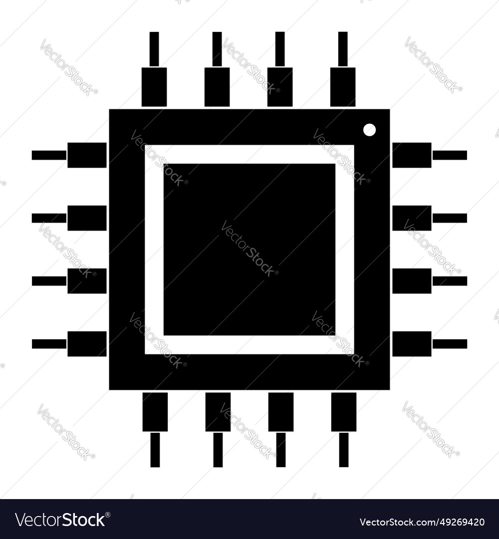 Simple of digital electronic computer cpu chip