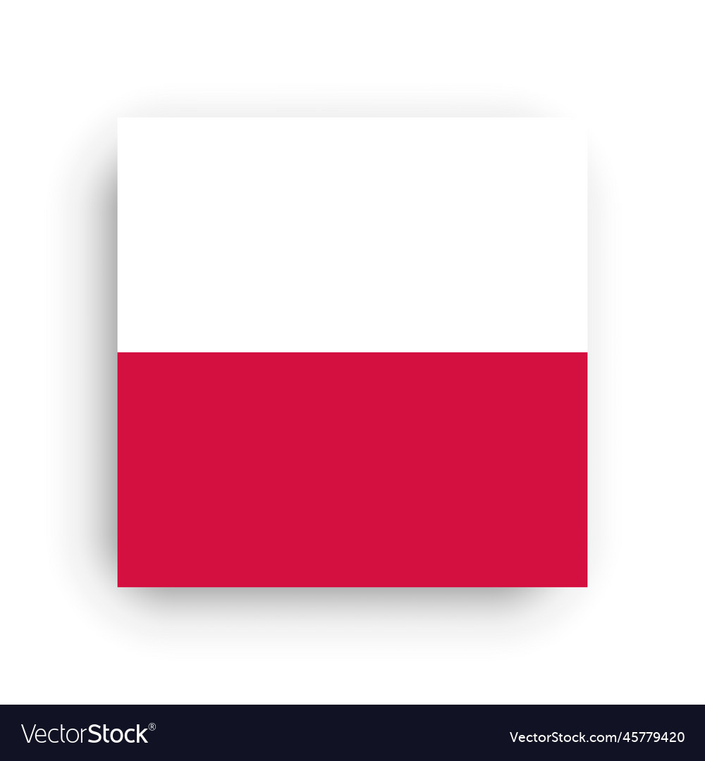 Square flag of poland