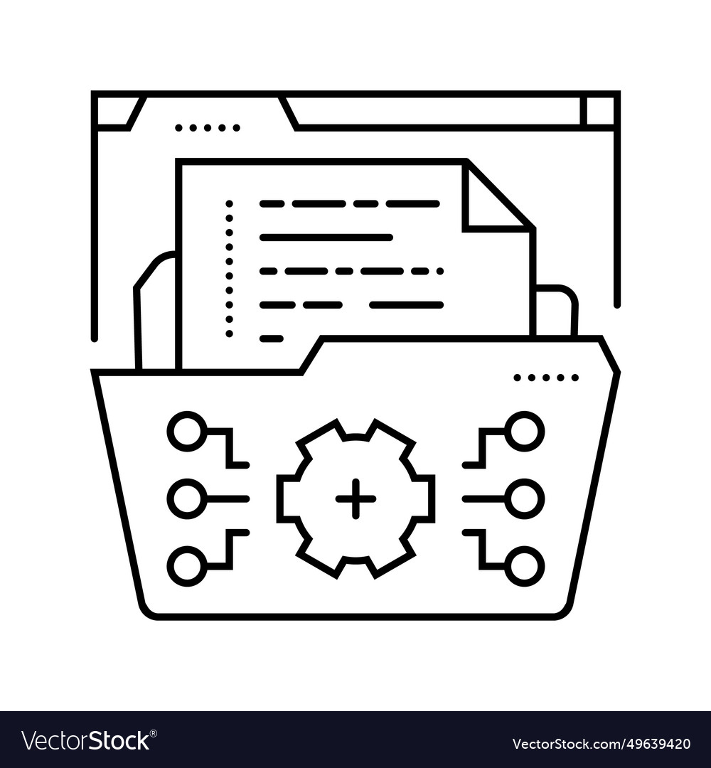 System documentation analyst line icon