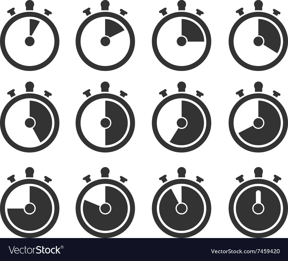 Timer icon set