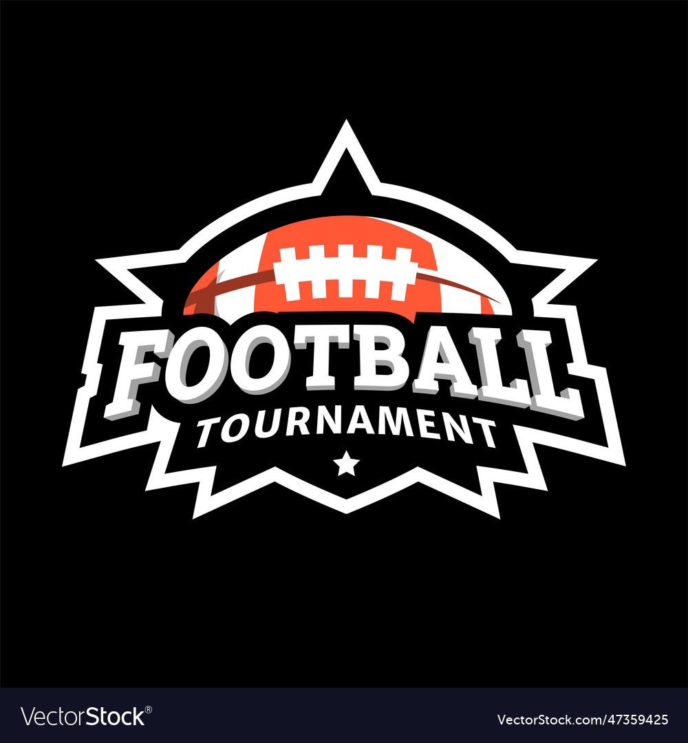 American football tournament logo emblem Vector Image