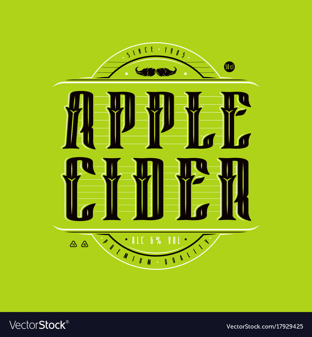 apple-cider-logo-in-vintage-style-royalty-free-vector-image