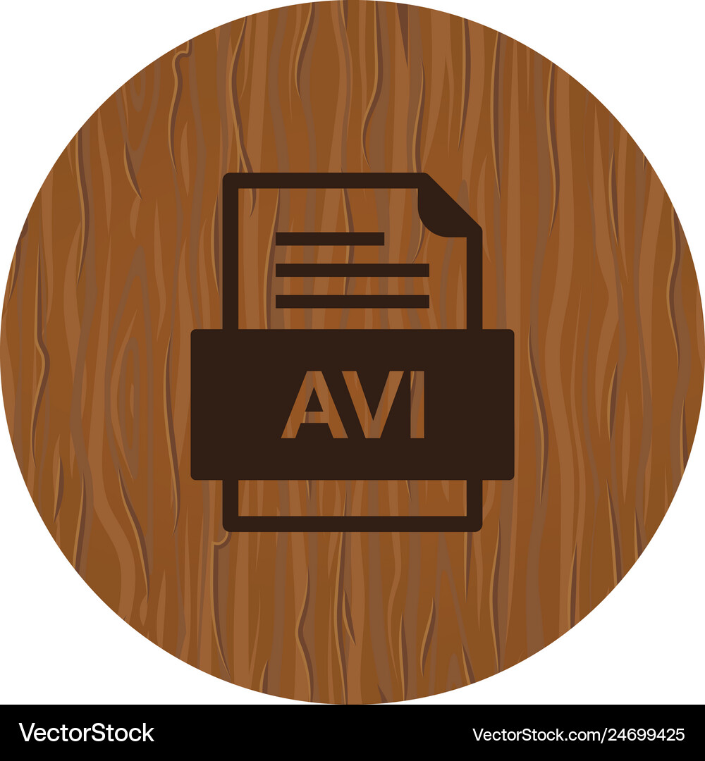 Avi file document icon Royalty Free Vector Image