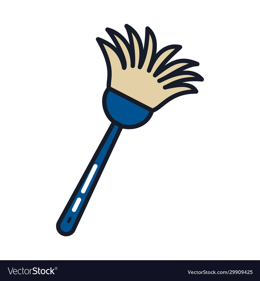 Brush line and fill style icon design