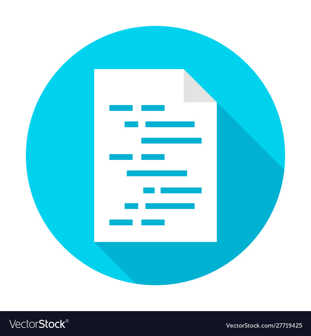 Coding document circle icon Royalty Free Vector Image